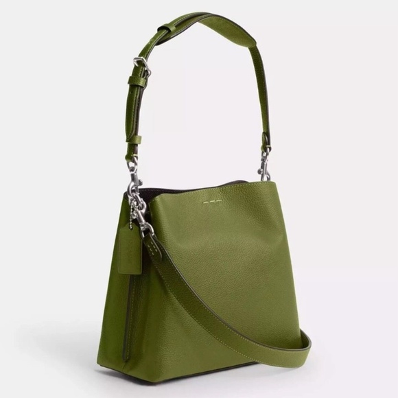 NWT - Coach Willow Bucket Bag - In hard to find Dark Lime FIRM - Picture 10 of 11